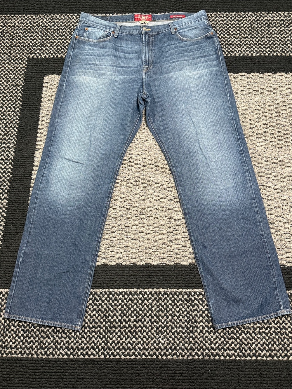 Lucky Brand 165 Straight Leg Dungarees Jeans Mens Sz 38 Western Workwear Relaxed
